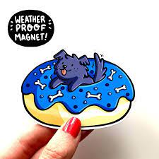 Donut Dog Weatherproof Magnet
