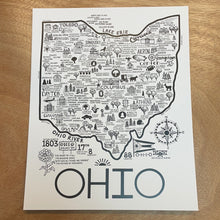 Load image into Gallery viewer, Ohio Map Print