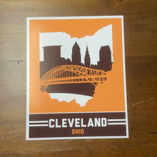 Load image into Gallery viewer, Cleveland Skyline Orange