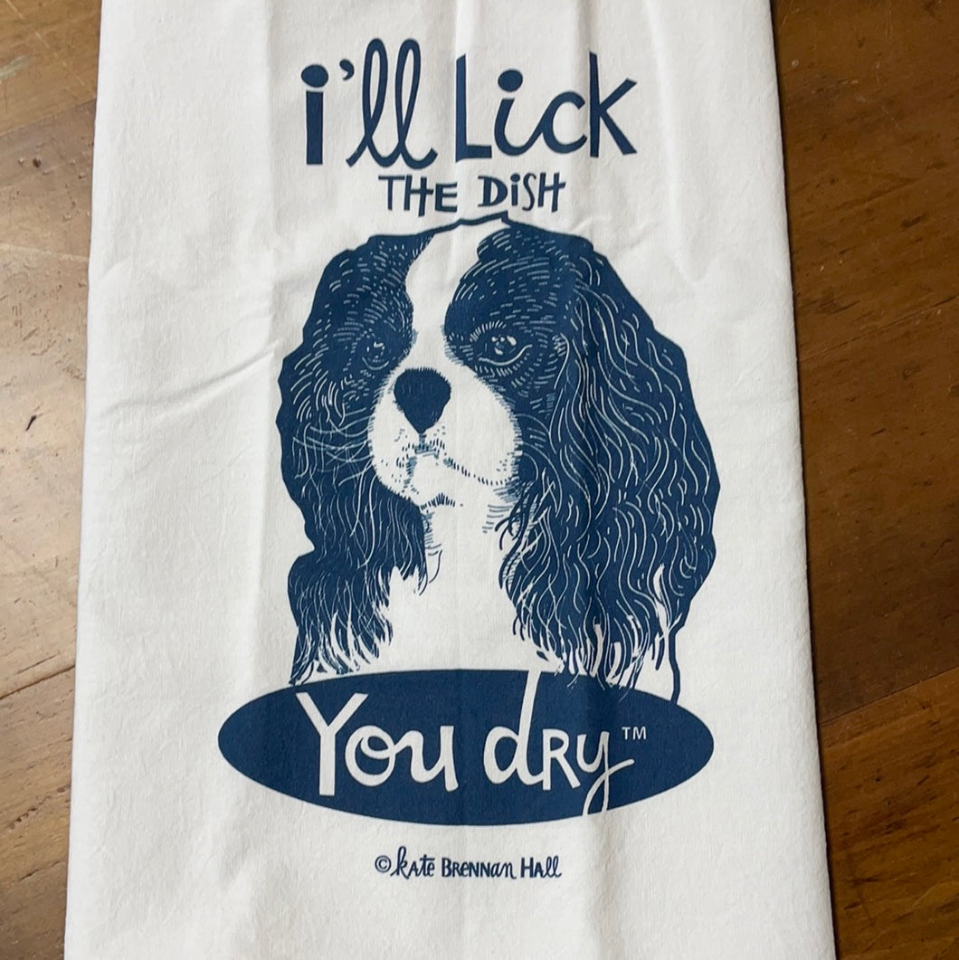 I’ll lick the dish - you dry Cavalier King Charles