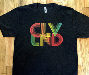 Cleveland Rainbow Logo T-shirt, Retro 70s style, City Pride